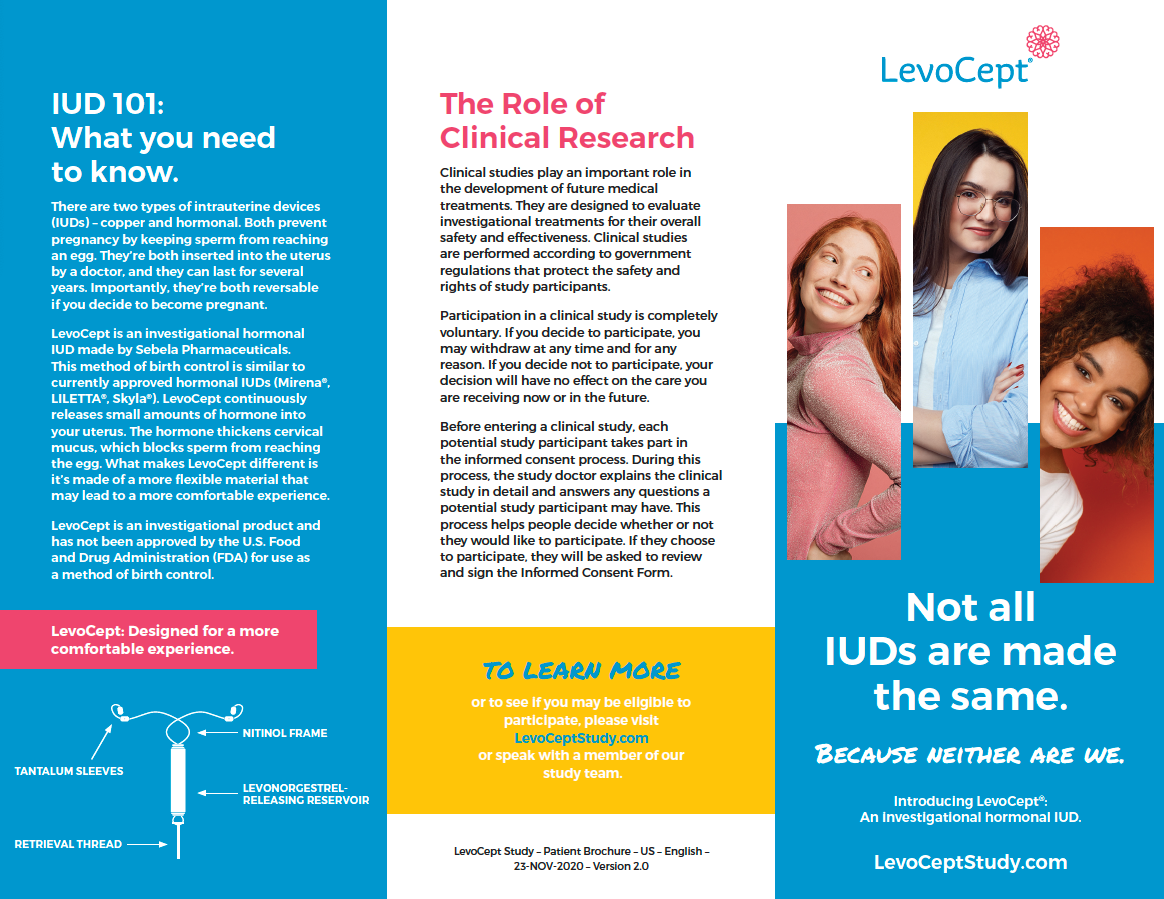 LevoCept study - birth control clinical study